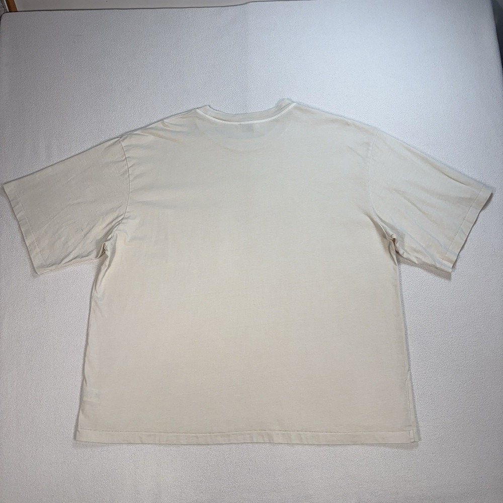 Elwood Vintage-Inspired Single Stitch T-Shirt Men's L Off-White Organic Cotton - Picture 2 of 16